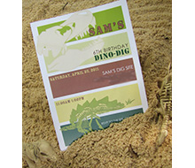 Dino Dig Dinosaur Birthday Party Printable Invitation
